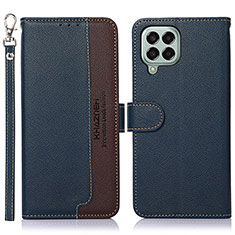Custodia Portafoglio In Pelle Cover con Supporto A09D per Samsung Galaxy M33 5G Blu