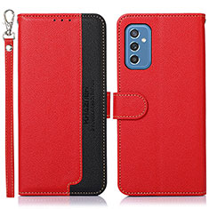 Custodia Portafoglio In Pelle Cover con Supporto A09D per Samsung Galaxy M52 5G Rosso