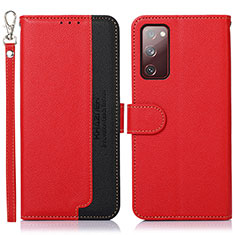 Custodia Portafoglio In Pelle Cover con Supporto A09D per Samsung Galaxy S20 Lite 5G Rosso