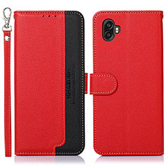 Custodia Portafoglio In Pelle Cover con Supporto A09D per Samsung Galaxy Xcover Pro 2 5G Rosso