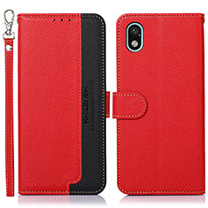 Custodia Portafoglio In Pelle Cover con Supporto A09D per Sony Xperia Ace III Rosso