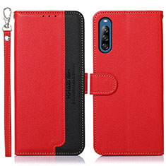 Custodia Portafoglio In Pelle Cover con Supporto A09D per Sony Xperia L4 Rosso