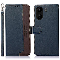 Custodia Portafoglio In Pelle Cover con Supporto A09D per Xiaomi Redmi 13C Blu