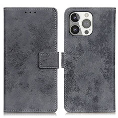 Custodia Portafoglio In Pelle Cover con Supporto A10 per Apple iPhone 13 Pro Max Grigio