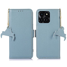 Custodia Portafoglio In Pelle Cover con Supporto A10D per Huawei Honor X6a Azzurro