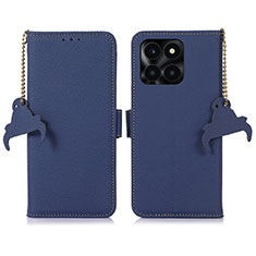Custodia Portafoglio In Pelle Cover con Supporto A10D per Huawei Honor X6a Blu