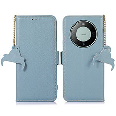 Custodia Portafoglio In Pelle Cover con Supporto A10D per Huawei Mate 60 Azzurro