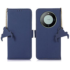 Custodia Portafoglio In Pelle Cover con Supporto A10D per Huawei Mate 60 Blu