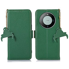 Custodia Portafoglio In Pelle Cover con Supporto A10D per Huawei Mate 60 Verde
