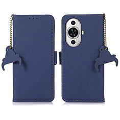 Custodia Portafoglio In Pelle Cover con Supporto A10D per Huawei Nova 11 Pro Blu