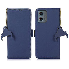 Custodia Portafoglio In Pelle Cover con Supporto A10D per Motorola Moto G 5G (2023) Blu