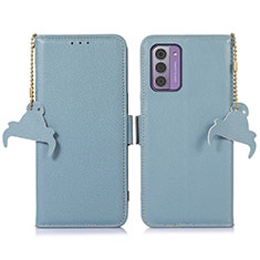 Custodia Portafoglio In Pelle Cover con Supporto A10D per Nokia G310 5G Azzurro