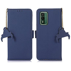 Custodia Portafoglio In Pelle Cover con Supporto A10D per Nokia XR21 Blu