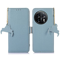 Custodia Portafoglio In Pelle Cover con Supporto A10D per OnePlus 11 5G Azzurro