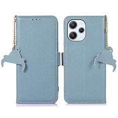 Custodia Portafoglio In Pelle Cover con Supporto A10D per Xiaomi Redmi 12 4G Azzurro