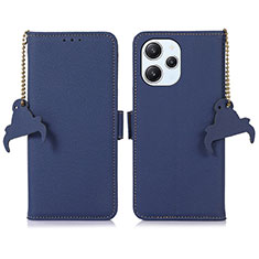 Custodia Portafoglio In Pelle Cover con Supporto A10D per Xiaomi Redmi 12 4G Blu