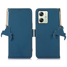 Custodia Portafoglio In Pelle Cover con Supporto A11D per Motorola Moto G54 5G Blu