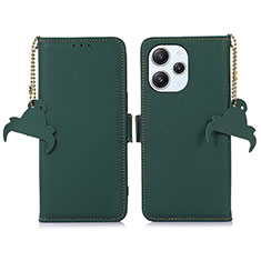 Custodia Portafoglio In Pelle Cover con Supporto A11D per Xiaomi Redmi 12 4G Verde