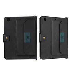 Custodia Portafoglio In Pelle Cover con Supporto AD1 per Apple iPad 10.2 (2020) Nero