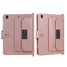 Custodia Portafoglio In Pelle Cover con Supporto AD2 per Apple iPad Air 2 Oro Rosa