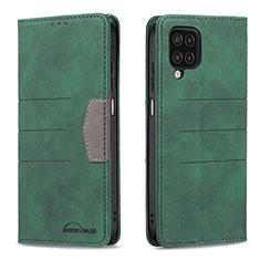Custodia Portafoglio In Pelle Cover con Supporto B01F per Samsung Galaxy A12 Nacho Verde