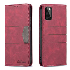 Custodia Portafoglio In Pelle Cover con Supporto B01F per Samsung Galaxy A41 Rosso