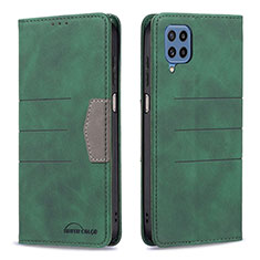 Custodia Portafoglio In Pelle Cover con Supporto B01F per Samsung Galaxy M32 4G Verde