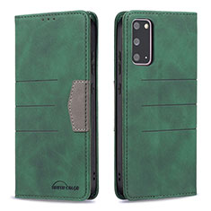 Custodia Portafoglio In Pelle Cover con Supporto B01F per Samsung Galaxy S20 5G Verde