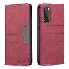 Custodia Portafoglio In Pelle Cover con Supporto B01F per Samsung Galaxy S20 FE (2022) 5G Rosso