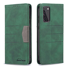 Custodia Portafoglio In Pelle Cover con Supporto B01F per Samsung Galaxy S20 FE (2022) 5G Verde