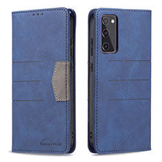 Custodia Portafoglio In Pelle Cover con Supporto B01F per Samsung Galaxy S20 FE 5G Blu