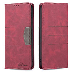 Custodia Portafoglio In Pelle Cover con Supporto B01F per Xiaomi Redmi K40 5G Rosso