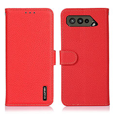 Custodia Portafoglio In Pelle Cover con Supporto B01H per Asus ROG Phone 5s Pro Rosso