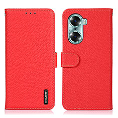 Custodia Portafoglio In Pelle Cover con Supporto B01H per Huawei Honor 60 Pro 5G Rosso