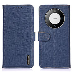 Custodia Portafoglio In Pelle Cover con Supporto B01H per Huawei Mate 60 Blu