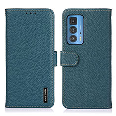 Custodia Portafoglio In Pelle Cover con Supporto B01H per Motorola Moto Edge 20 Pro 5G Verde