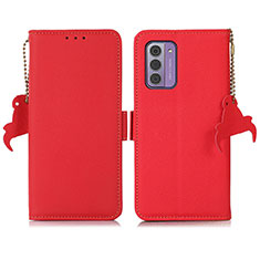 Custodia Portafoglio In Pelle Cover con Supporto B01H per Nokia G310 5G Rosso