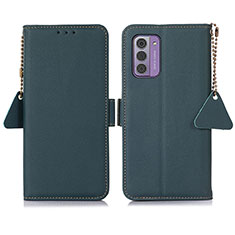 Custodia Portafoglio In Pelle Cover con Supporto B01H per Nokia G310 5G Verde