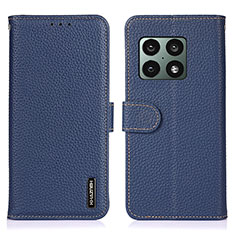 Custodia Portafoglio In Pelle Cover con Supporto B01H per OnePlus 10 Pro 5G Blu