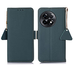 Custodia Portafoglio In Pelle Cover con Supporto B01H per OnePlus 11R 5G Verde