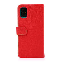 Custodia Portafoglio In Pelle Cover con Supporto B01H per Samsung Galaxy A51 4G Rosso