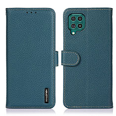 Custodia Portafoglio In Pelle Cover con Supporto B01H per Samsung Galaxy F62 5G Verde