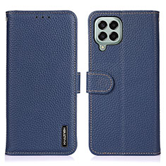 Custodia Portafoglio In Pelle Cover con Supporto B01H per Samsung Galaxy M33 5G Blu