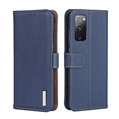 Custodia Portafoglio In Pelle Cover con Supporto B01H per Samsung Galaxy S20 FE (2022) 5G Blu