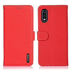 Custodia Portafoglio In Pelle Cover con Supporto B01H per Sony Xperia Ace II Rosso