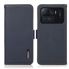 Custodia Portafoglio In Pelle Cover con Supporto B01H per Xiaomi Mi 11 Ultra 5G Blu