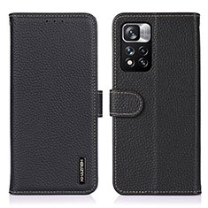 Custodia Portafoglio In Pelle Cover con Supporto B01H per Xiaomi Mi 11i 5G (2022) Nero