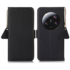 Custodia Portafoglio In Pelle Cover con Supporto B01H per Xiaomi Mi 13 Ultra 5G Nero