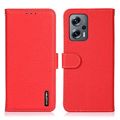 Custodia Portafoglio In Pelle Cover con Supporto B01H per Xiaomi Poco X4 GT 5G Rosso