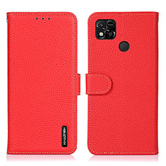 Custodia Portafoglio In Pelle Cover con Supporto B01H per Xiaomi Redmi 10A 4G Rosso